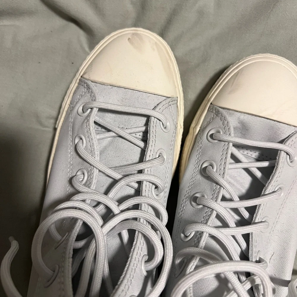 White leather Converse Platforms - Picture 3 of 5